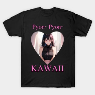 Bunny Pyon Pyon Kawaii Anime Girl T-Shirt